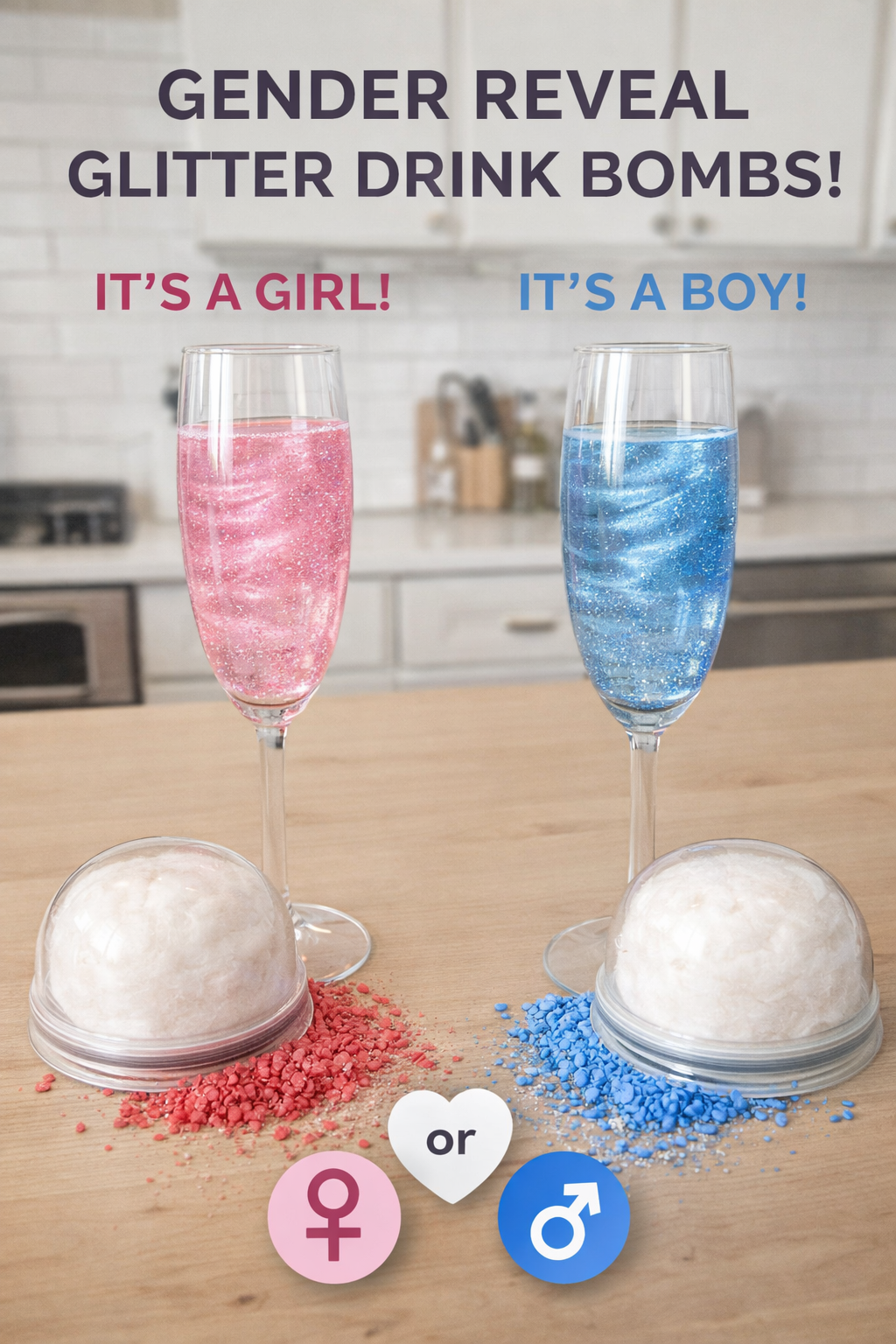 GENDER REVEAL WHITE COTTON CANDY BOMB - 10 PACK